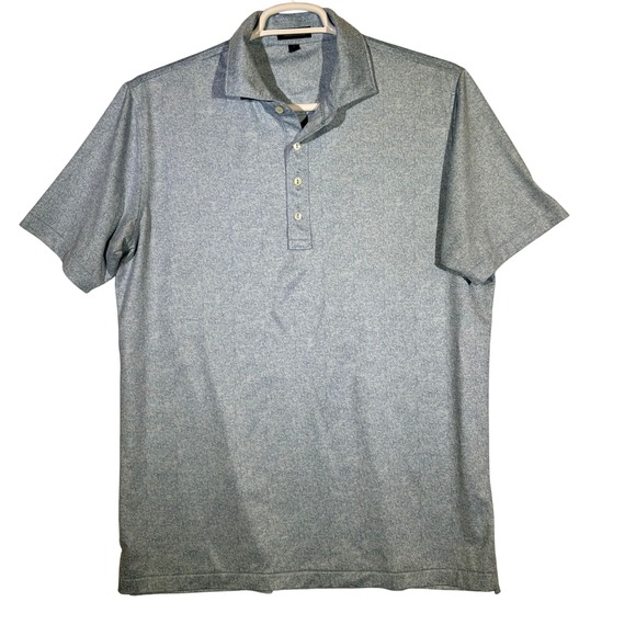 Peter Millar Polo Shirt Mens Large Blue Crown Crafted Golf Performance Stretch - Picture 1 of 16